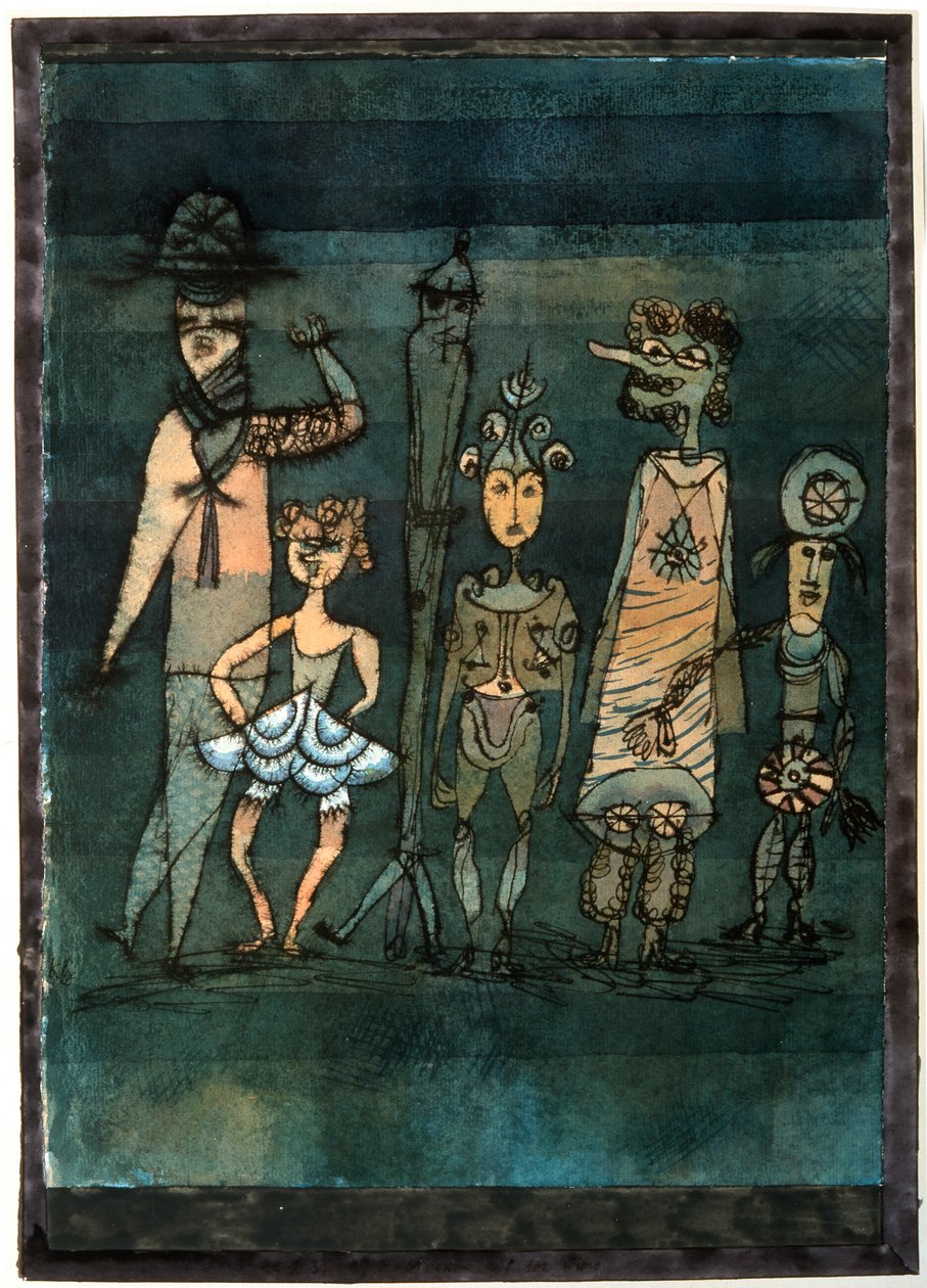Maszkok, 1923. alkotó: Paul Klee