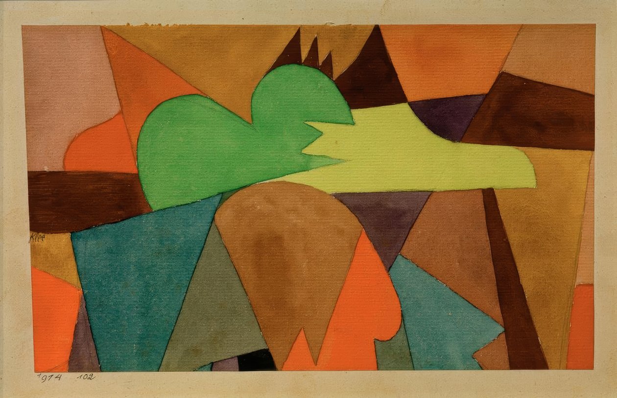 d-vel. barna hegyek alkotó: Paul Klee