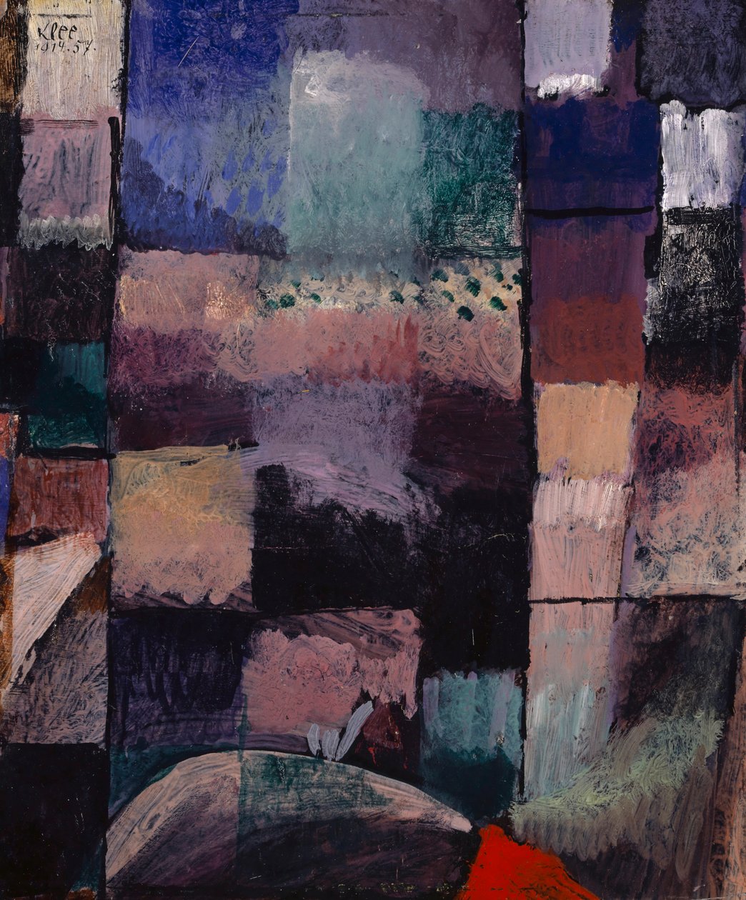 Hammamet motívumán, 1914. alkotó: Paul Klee