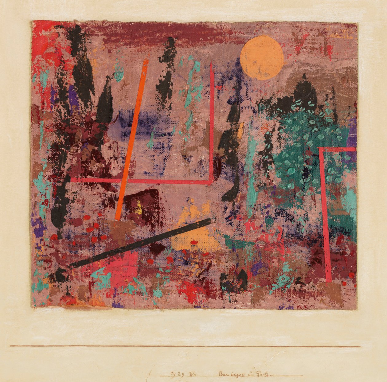 A kertépítés kezdete, 1929. alkotó: Paul Klee