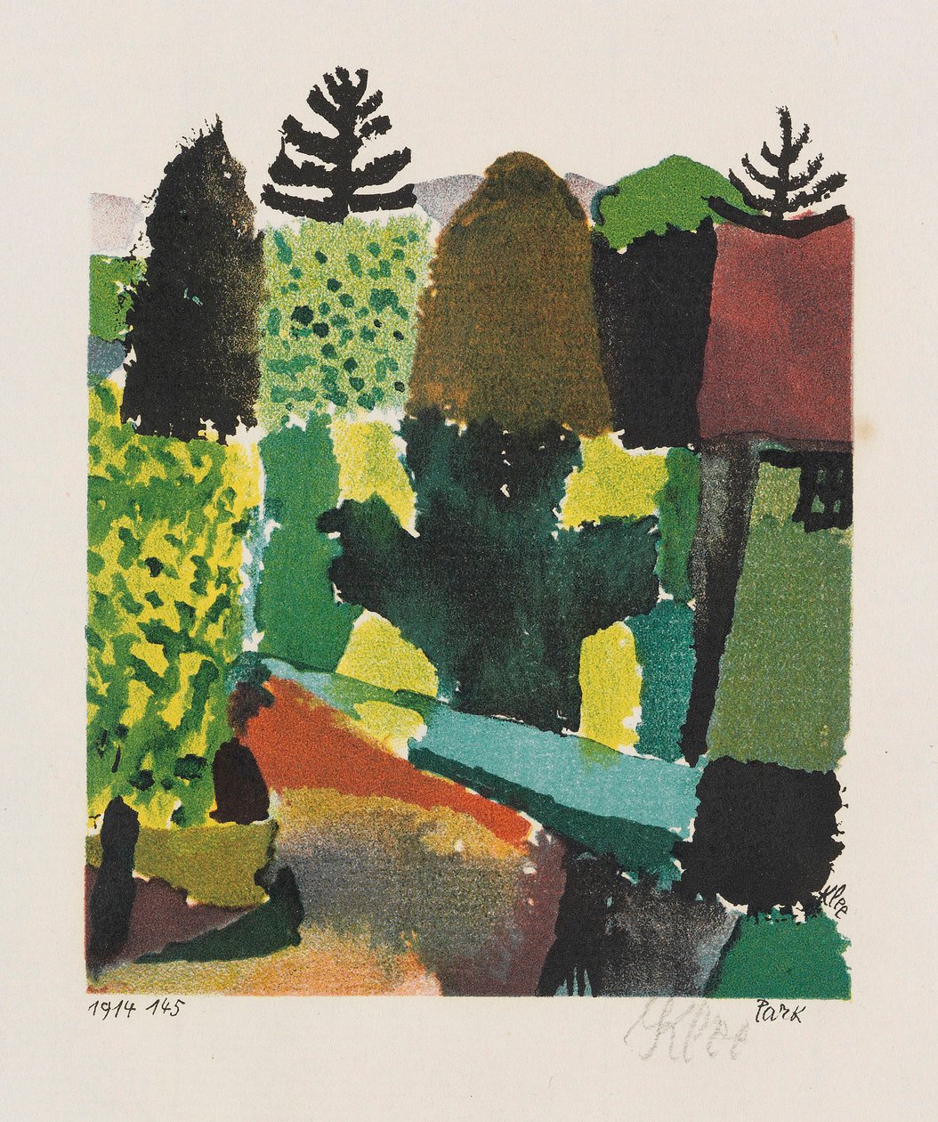 Park, 1914. alkotó: Paul Klee