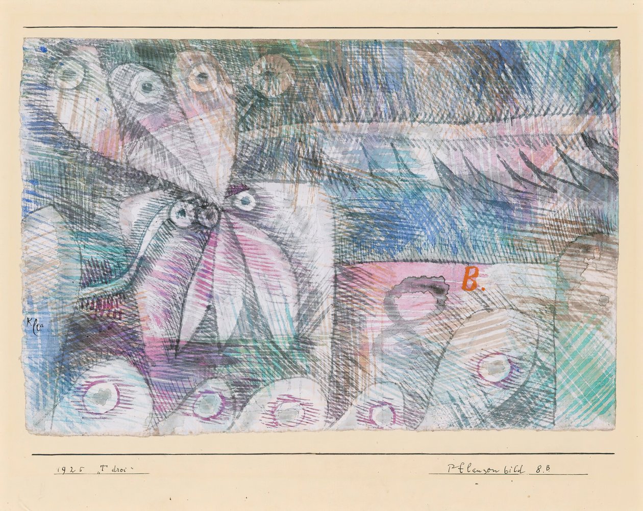 Növények 8.B. kép, 1925. alkotó: Paul Klee