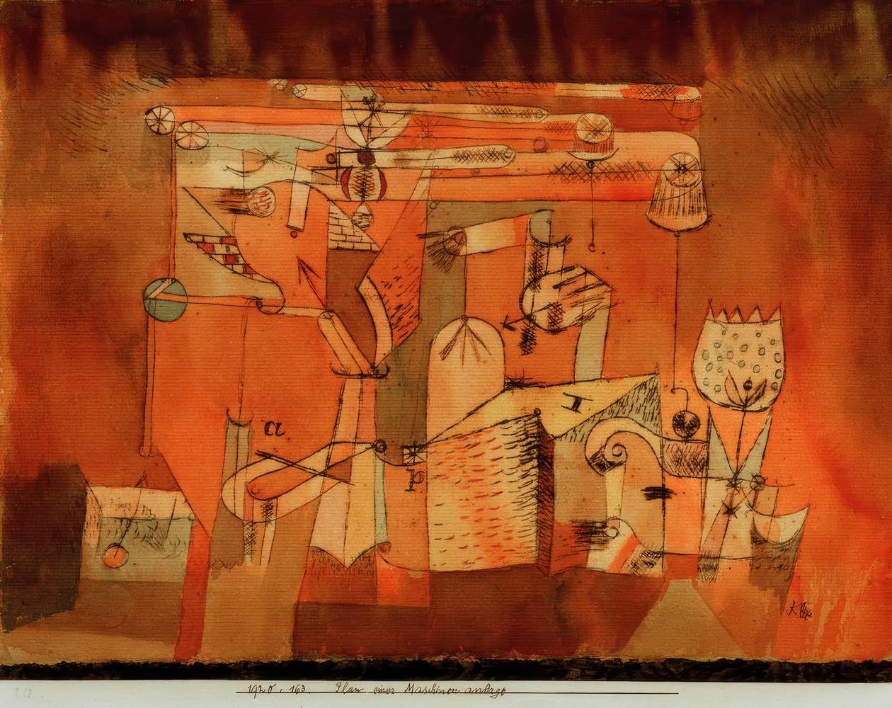 Gépgyár terve alkotó: Paul Klee