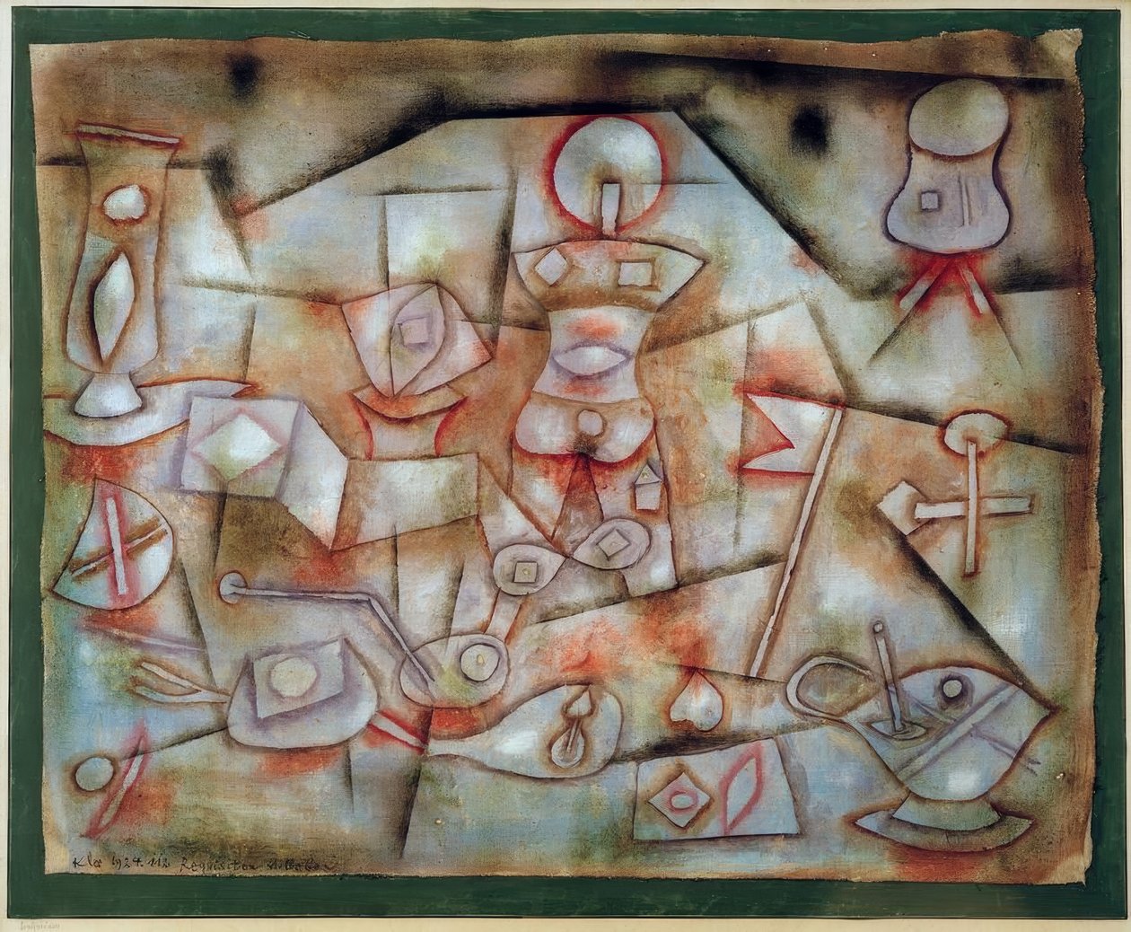 Kellékek csendélet alkotó: Paul Klee