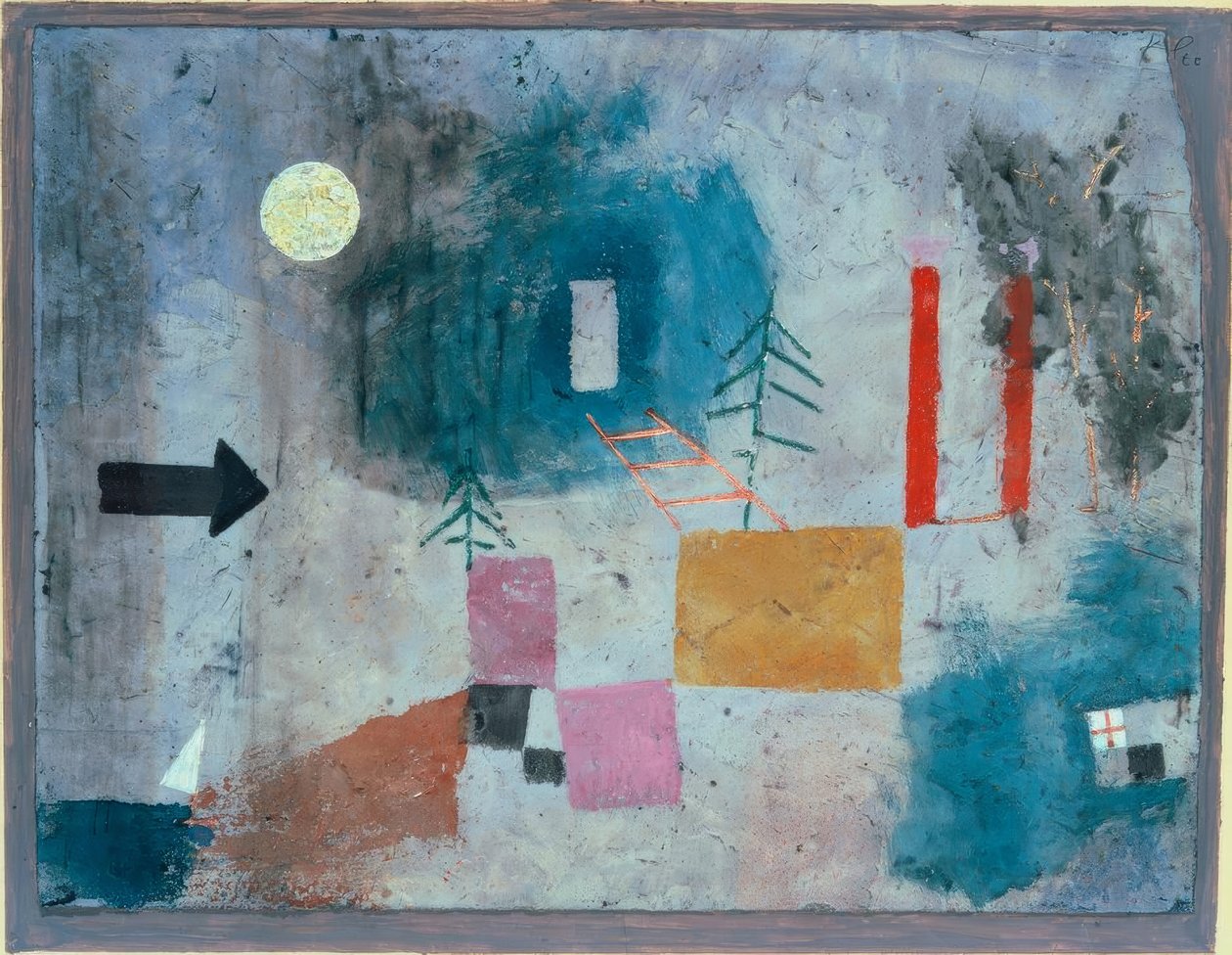 Piros oszlopok elhaladása alkotó: Paul Klee