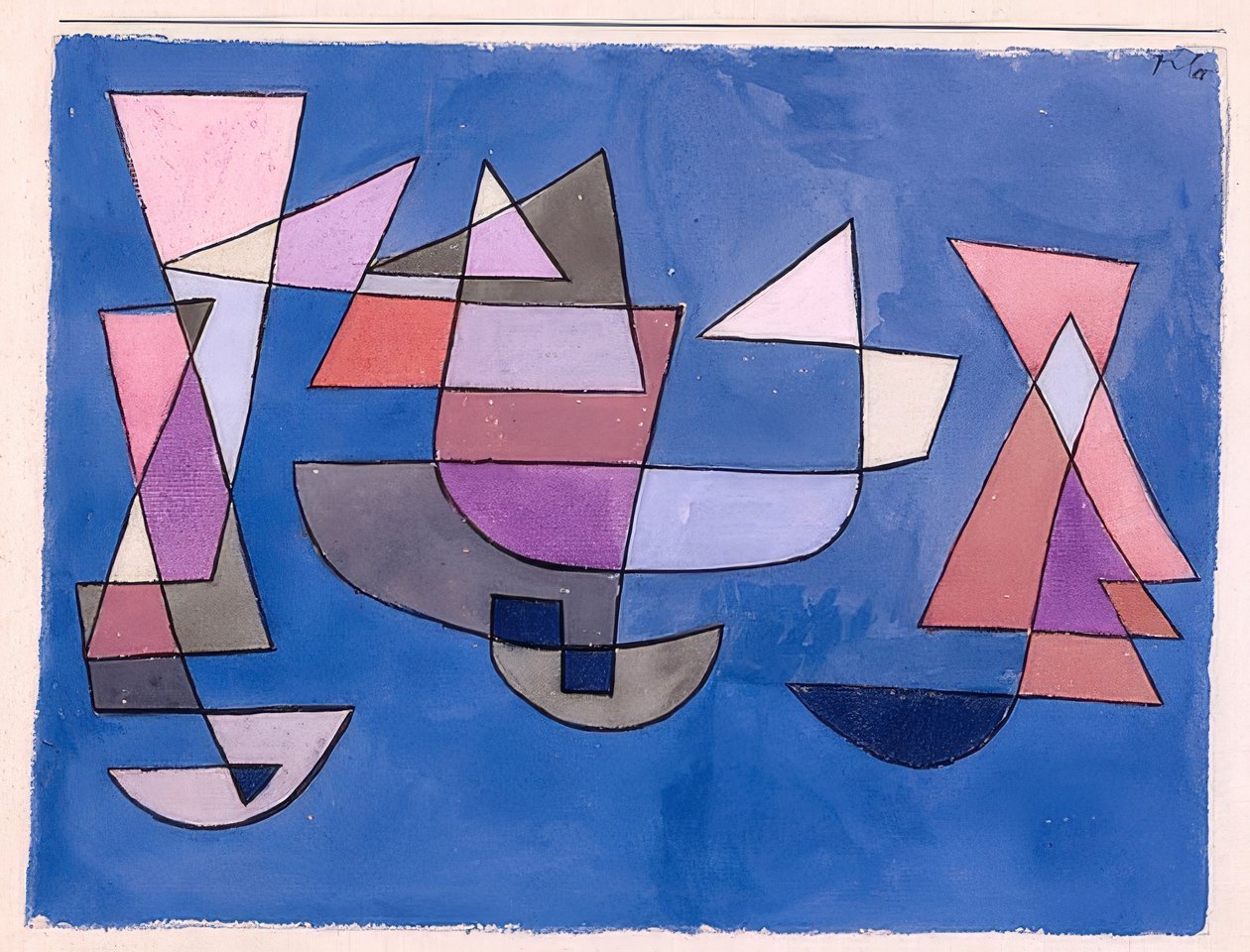 Vitorláshajók. 1927, 225 alkotó: Paul Klee