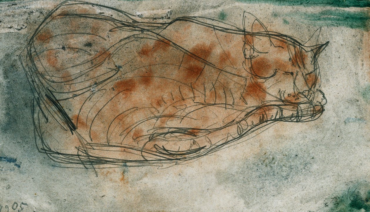 Alvó macska; Alvó macska alkotó: Paul Klee