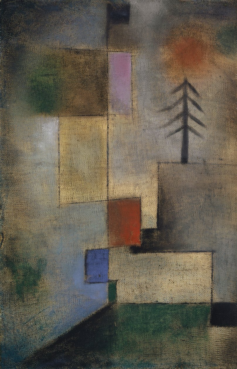 Kis kép a fenyőkről alkotó: Paul Klee
