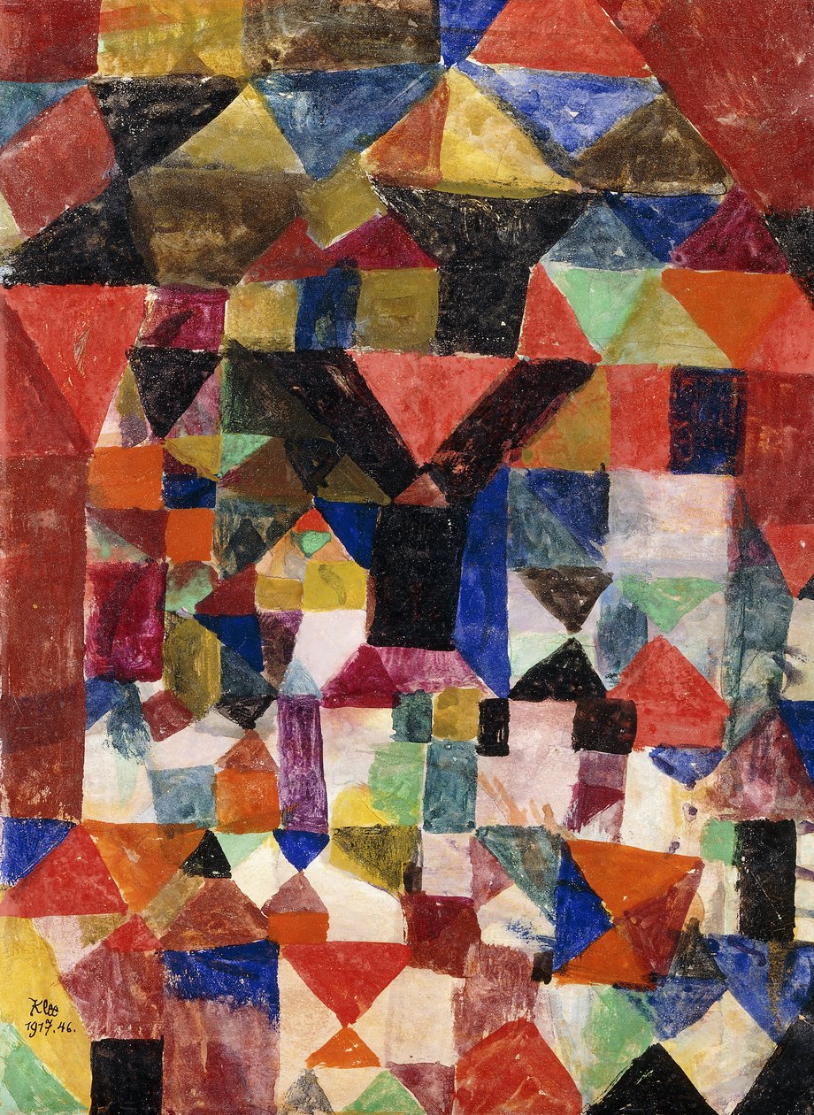 Városszerű épület; Városszerű építkezés alkotó: Paul Klee