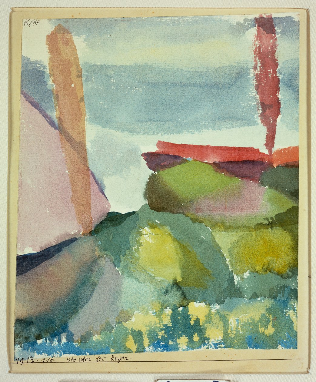 Tengerpart az esőben alkotó: Paul Klee