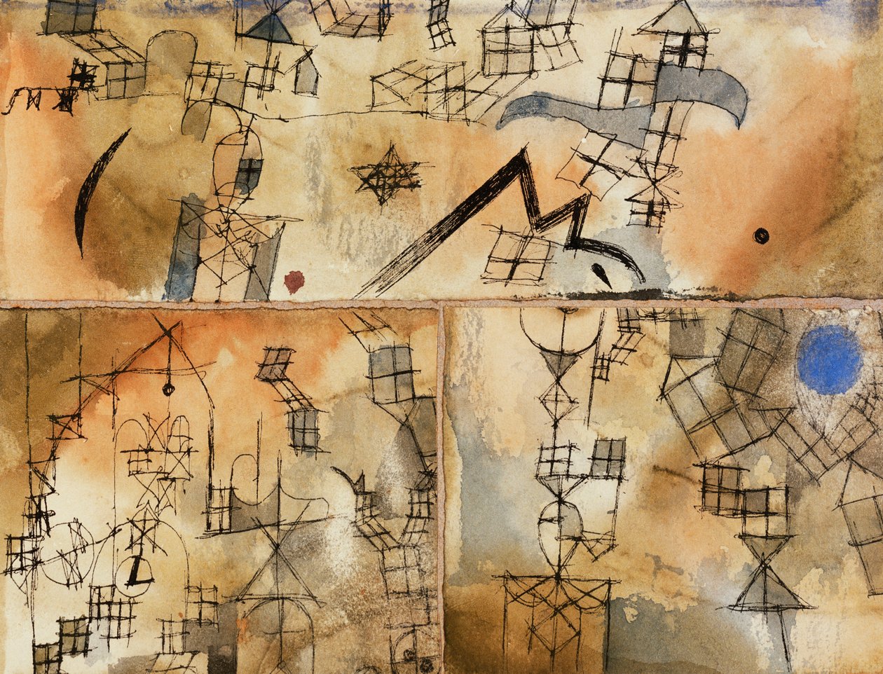 három részből álló kompozíció; Három részes kompozíció alkotó: Paul Klee