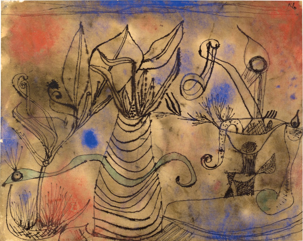 A kígyóval, 1924. alkotó: Paul Klee
