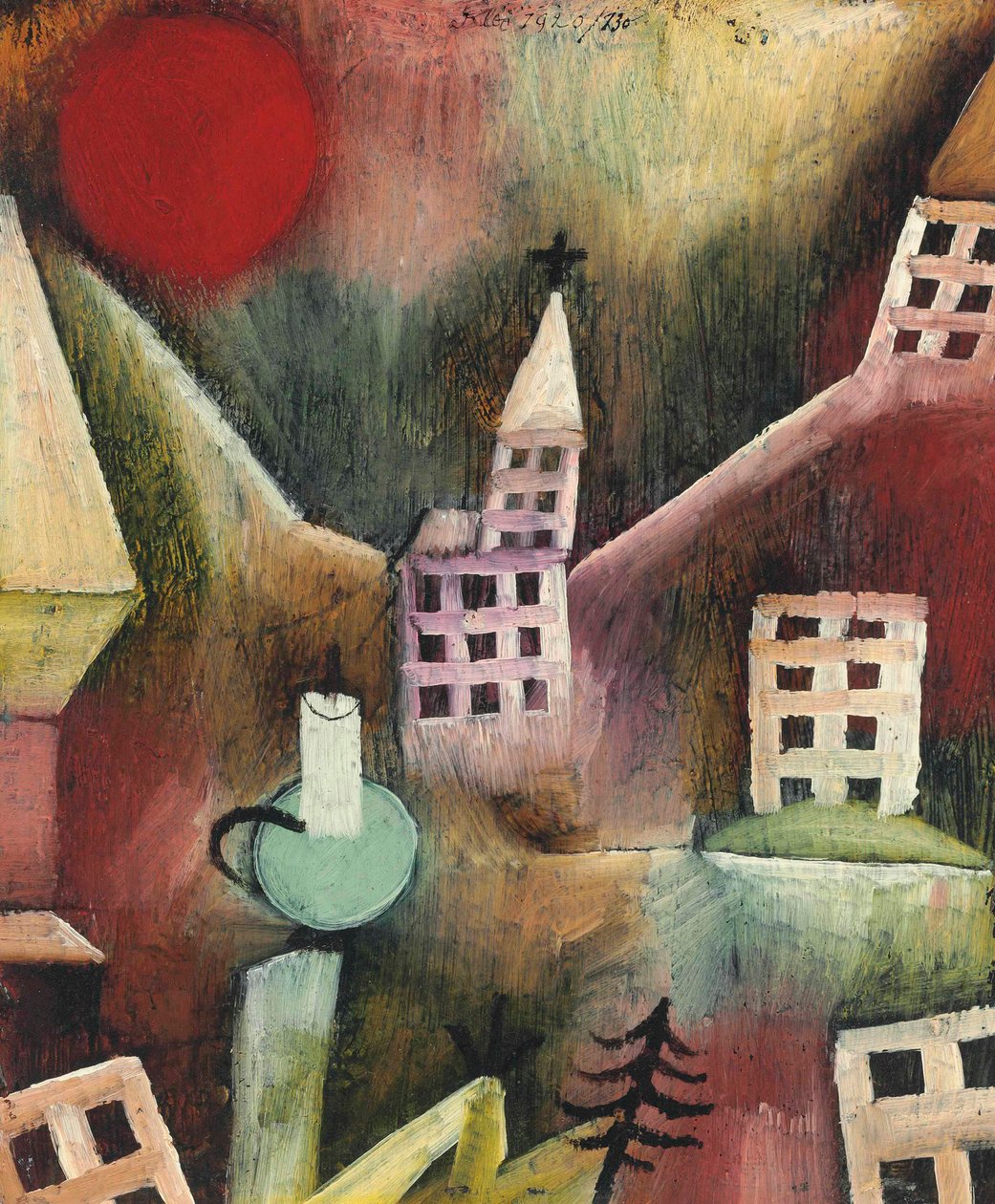 Elpusztult falu, 1920. alkotó: Paul Klee