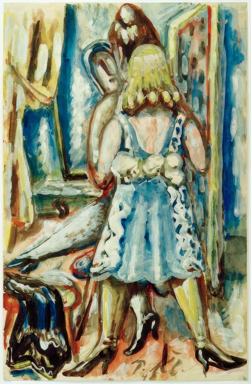 Nő szobalánnyal alkotó: Paul Kleinschmidt
