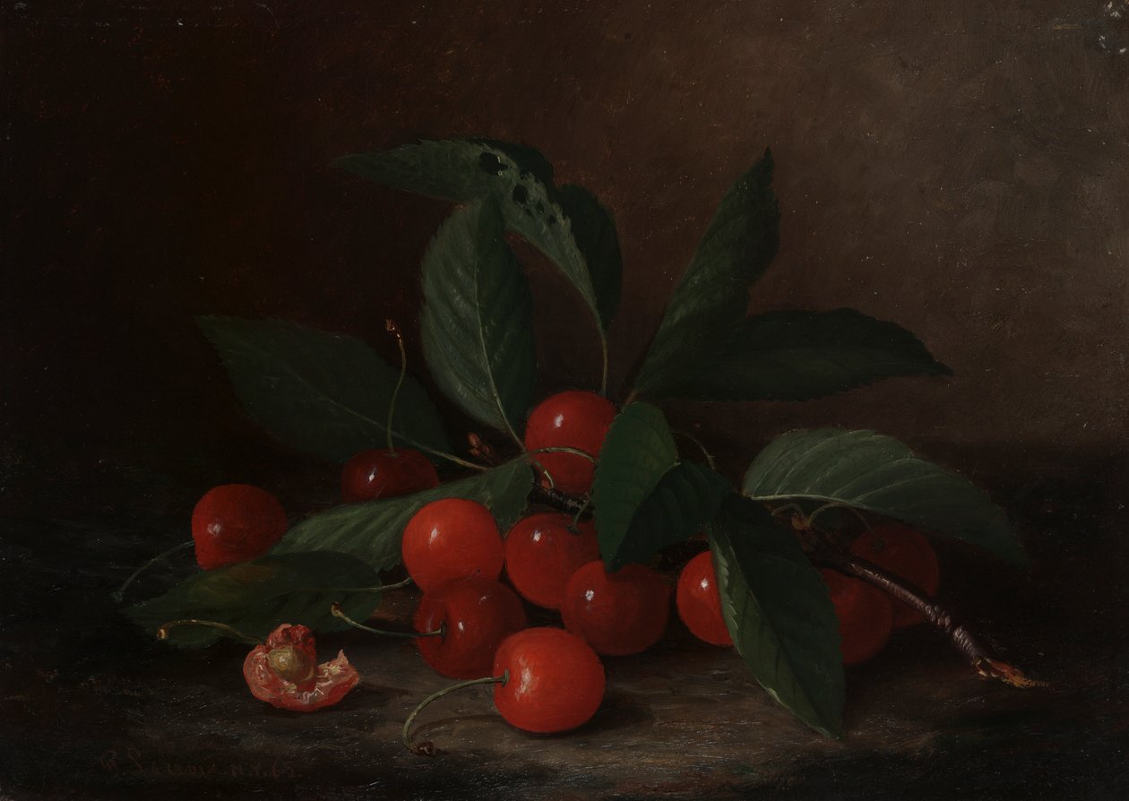 Csendélet cseresznyével alkotó: Paul Lacroix