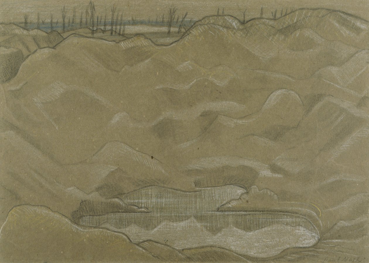 Egy Shell-kráter alkotó: Paul Nash