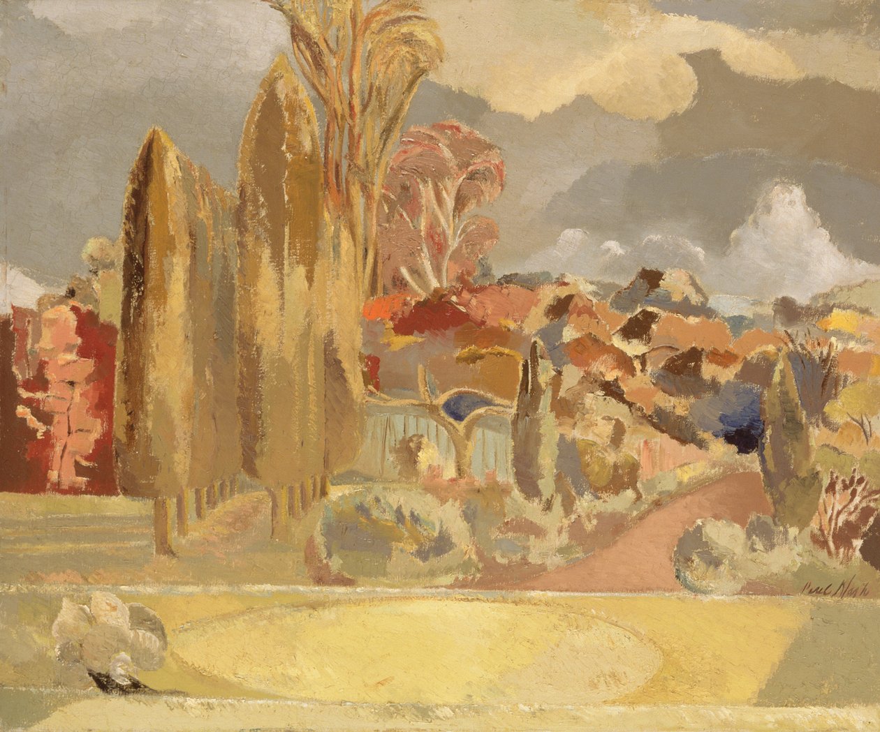 Michaelmas tájkép alkotó: Paul Nash