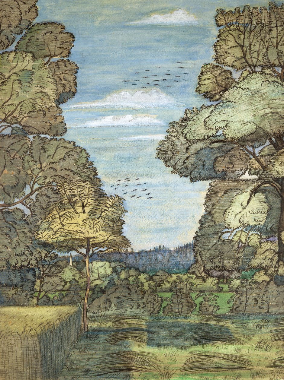 Nyári táj alkotó: Paul Nash