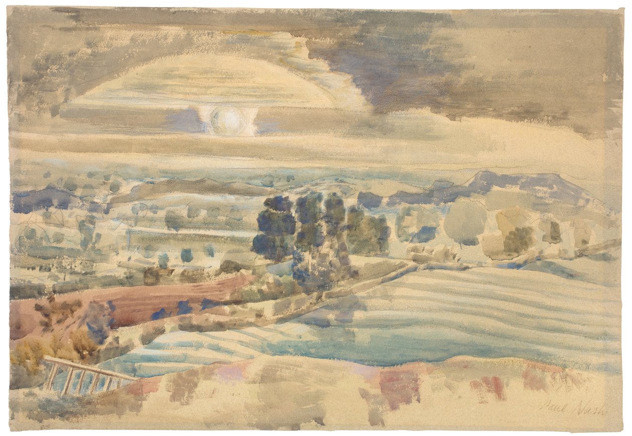 Napfelkelte a völgy felett alkotó: Paul Nash