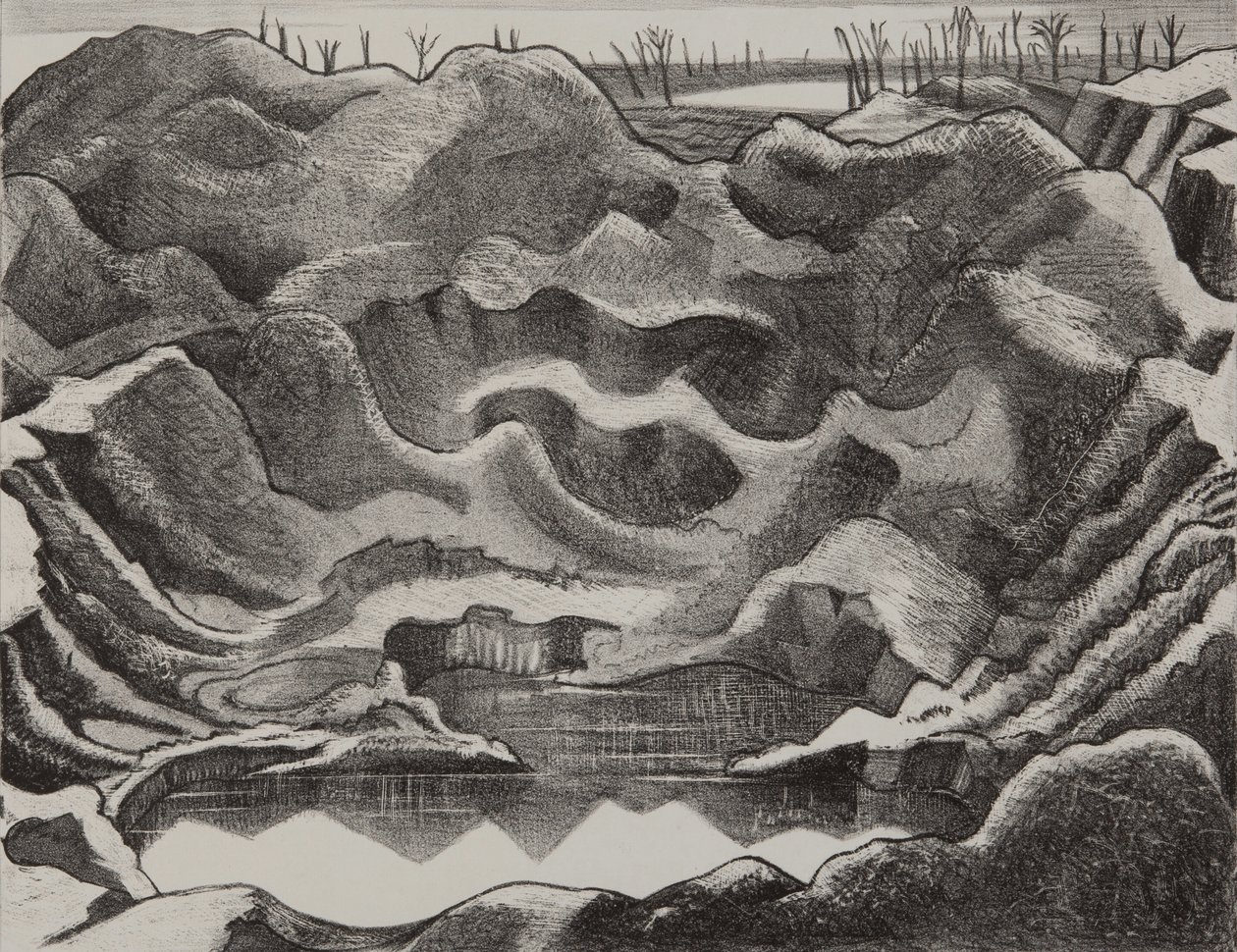 Az aknakráter, 60-as domb, Ypres Salient alkotó: Paul Nash