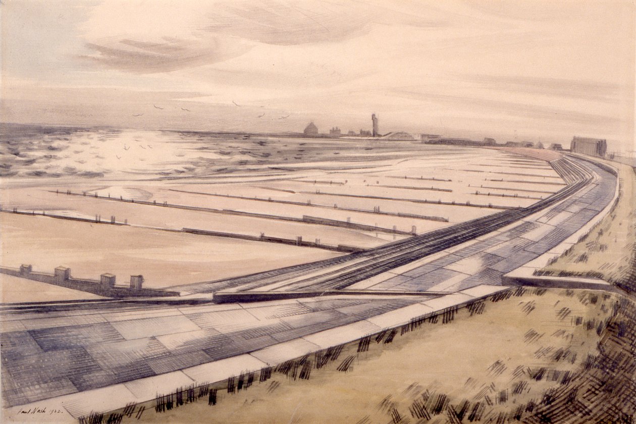 The Shore, Dymchurch, Kent alkotó: Paul Nash
