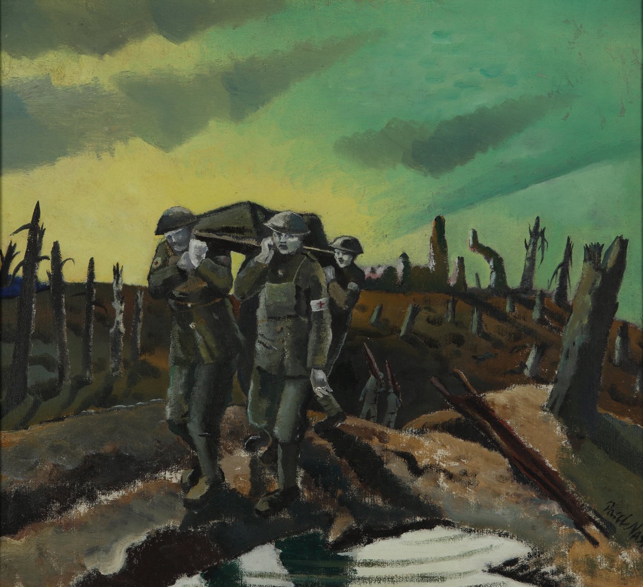 Megsebesült, Passchendaele alkotó: Paul Nash