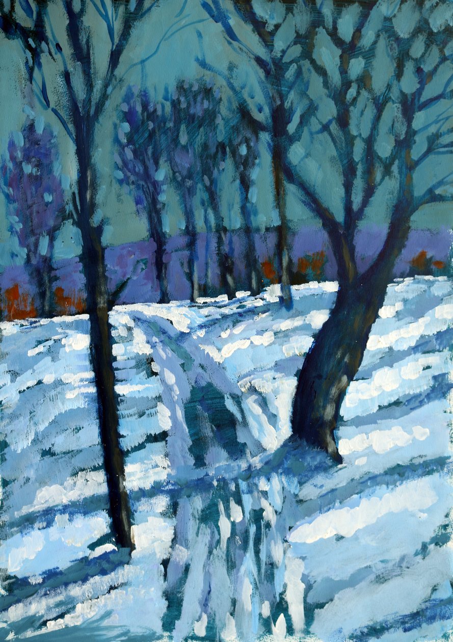 Hó, 2015, (akril papíron) alkotó: Paul Powis