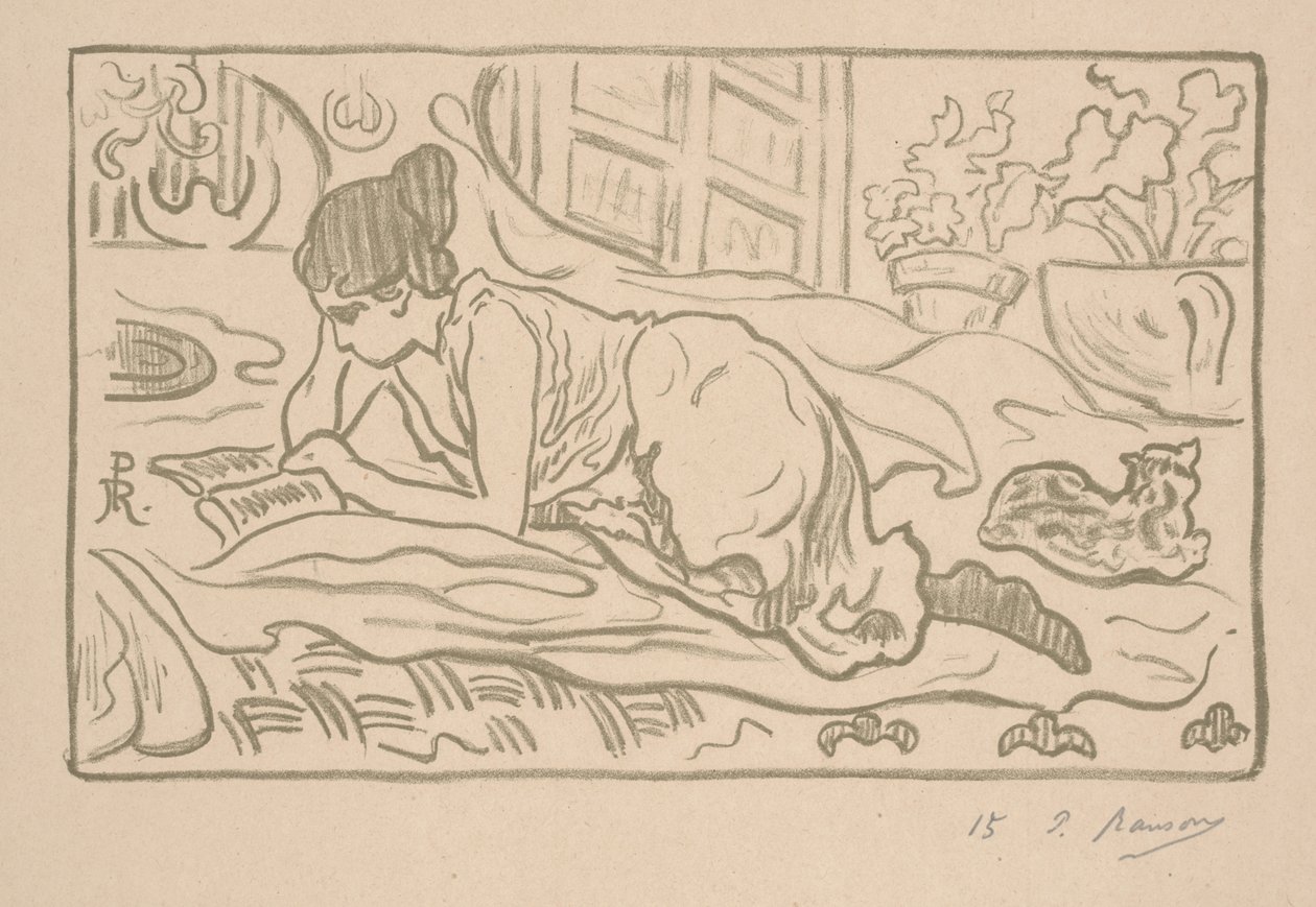 A fekvő olvasó alkotó: Paul Elie Ranson