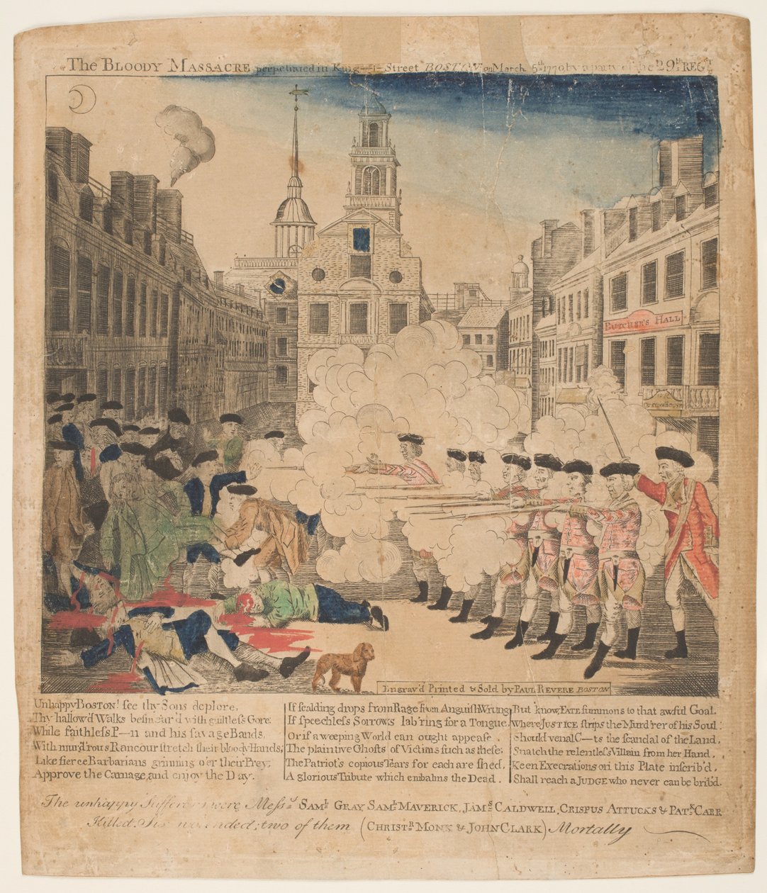 A bostoni mészárlás, 1770. március 5 alkotó: Paul Revere