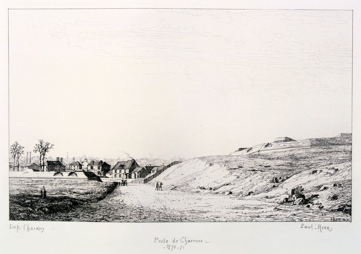 Charonne posta, Párizs ostroma, 1870-1871 alkotó: Paul Roux