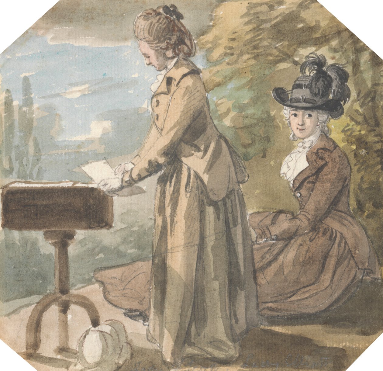 Lady Francis Scott és Lady Elliot alkotó: Paul Sandby