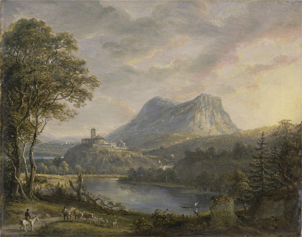 Táj egy tóval alkotó: Paul Sandby