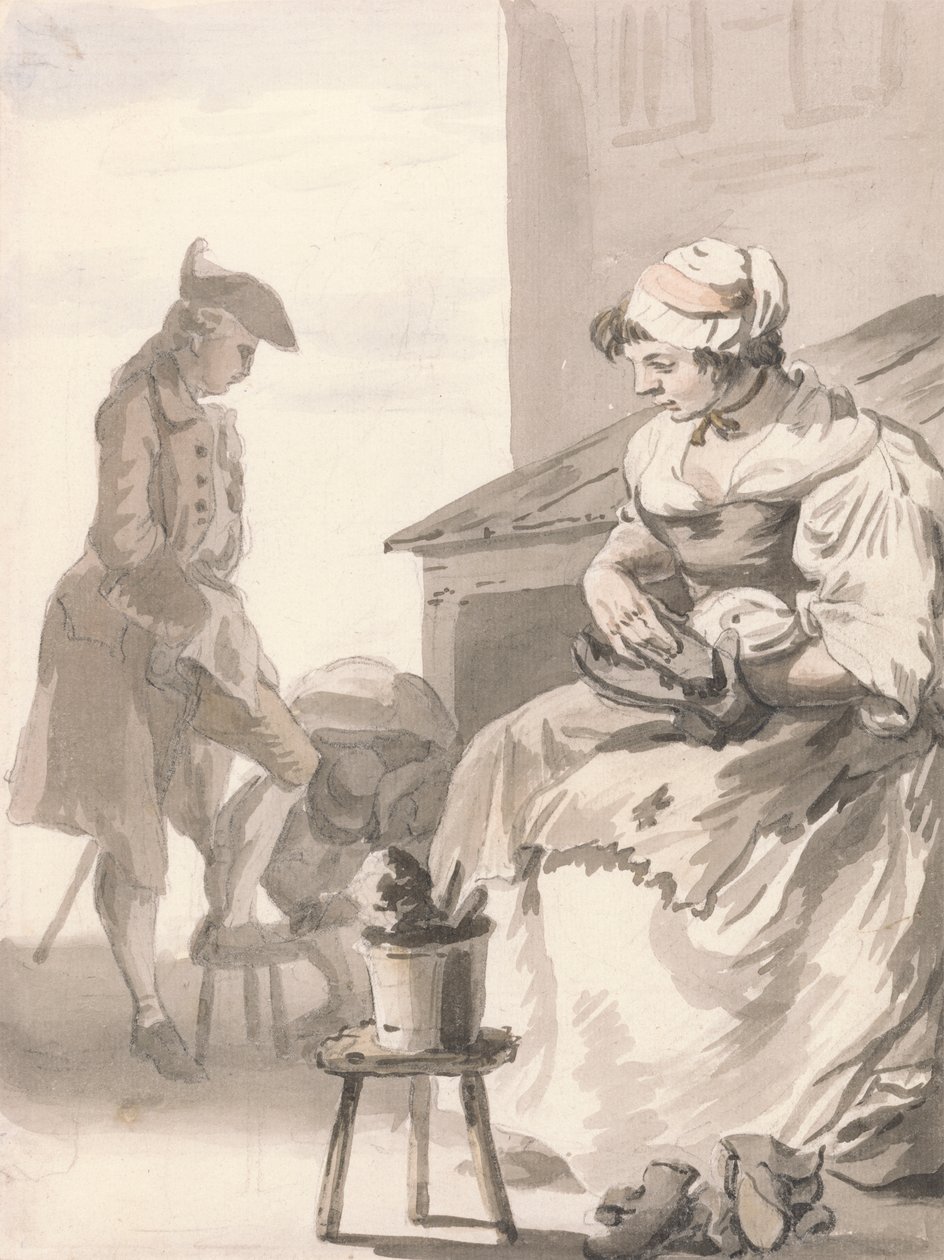 London Cries: Cipőtisztító alkotó: Paul Sandby