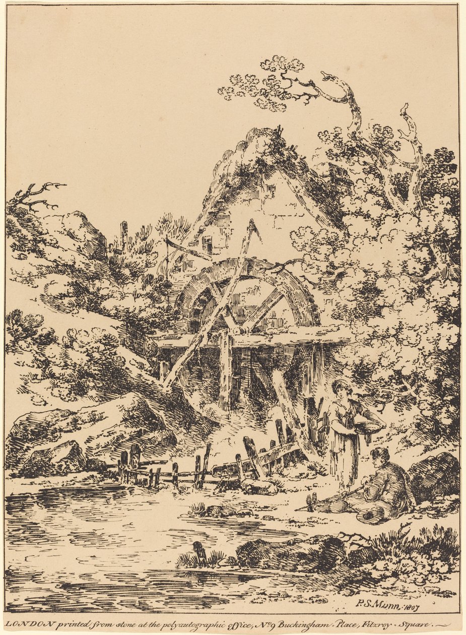 Régi Vízimalom alkotó: Paul Sandby Munn