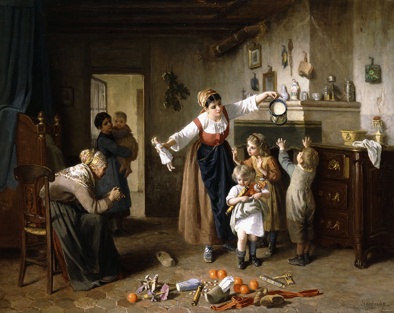 Karácsony reggel, alkotó: Paul Seignac