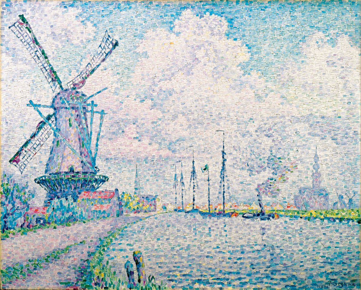 Canal in Overschie par Signac, Paul (1863-1935) alkotó: Paul Signac