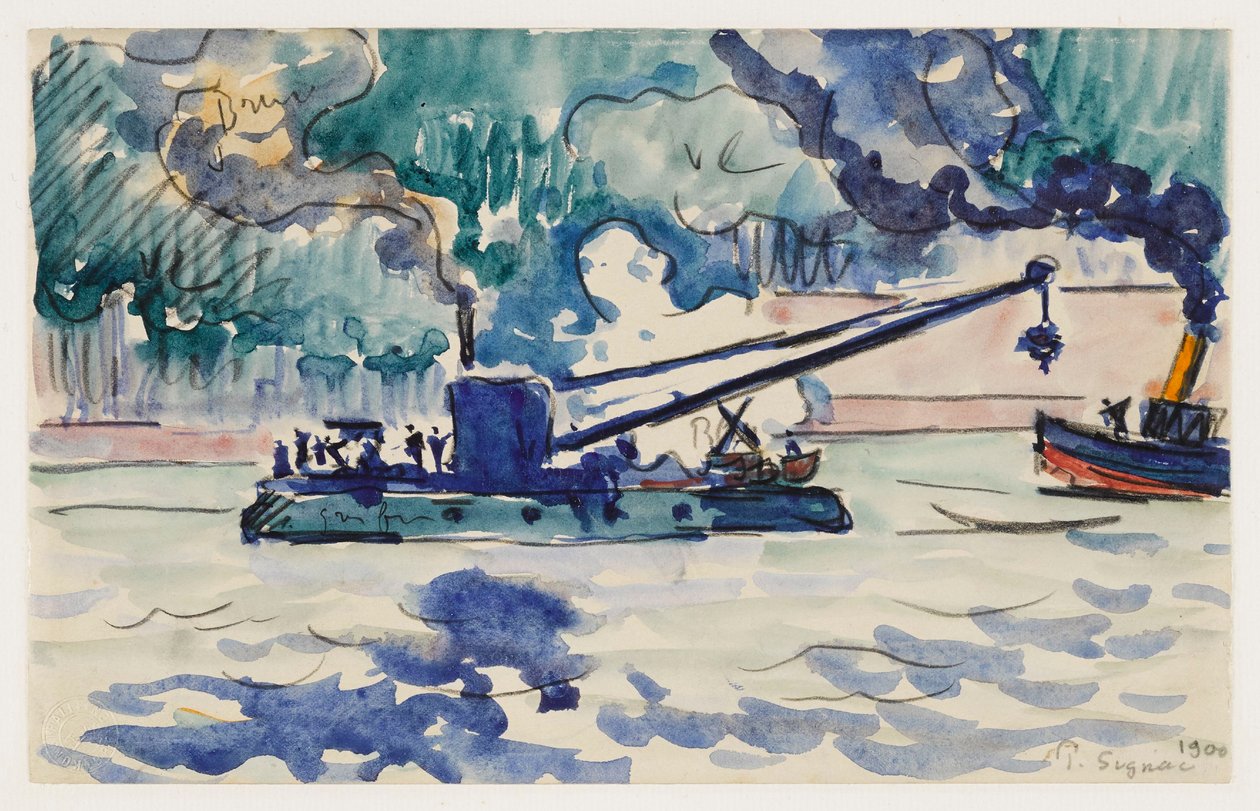 Úszódaru és vontatóhajó alkotó: Paul Signac