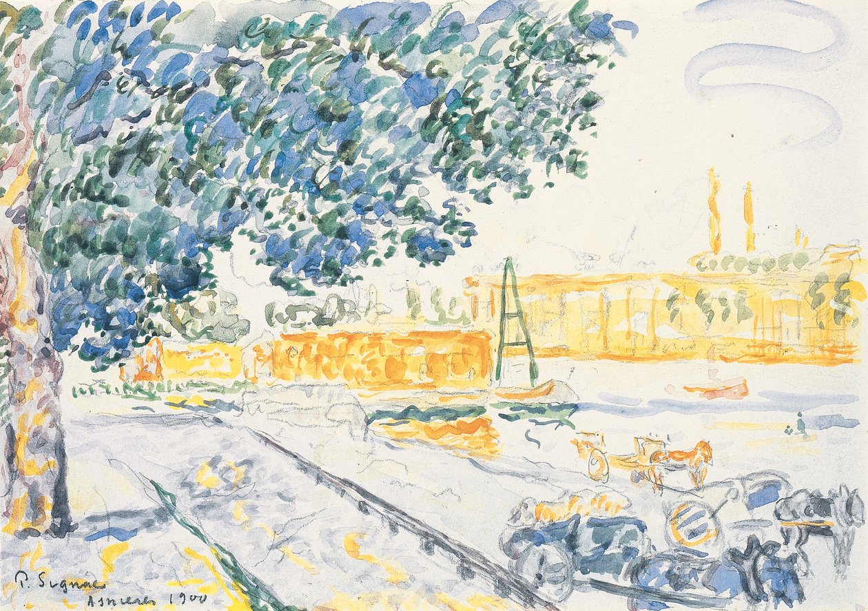A Szajna Asnières-ben alkotó: Paul Signac