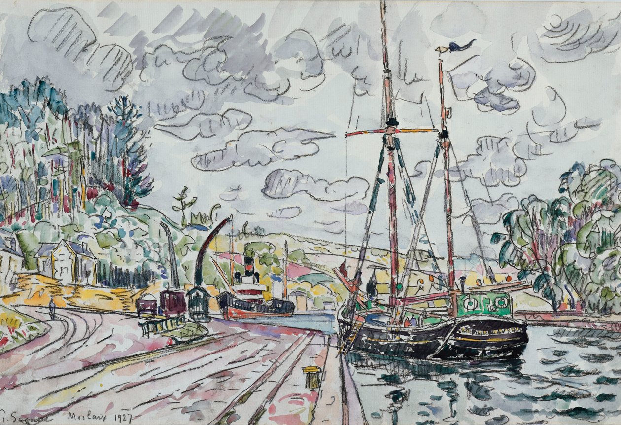 Pontrieux-i táj, 1927 alkotó: Paul Signac