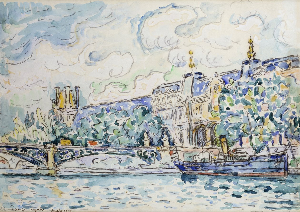 A Louvre-palota, 1910 alkotó: Paul Signac