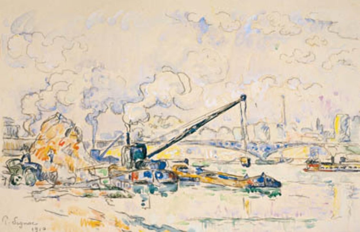 A mirabeau híd. Sandbunken alkotó: Paul Signac