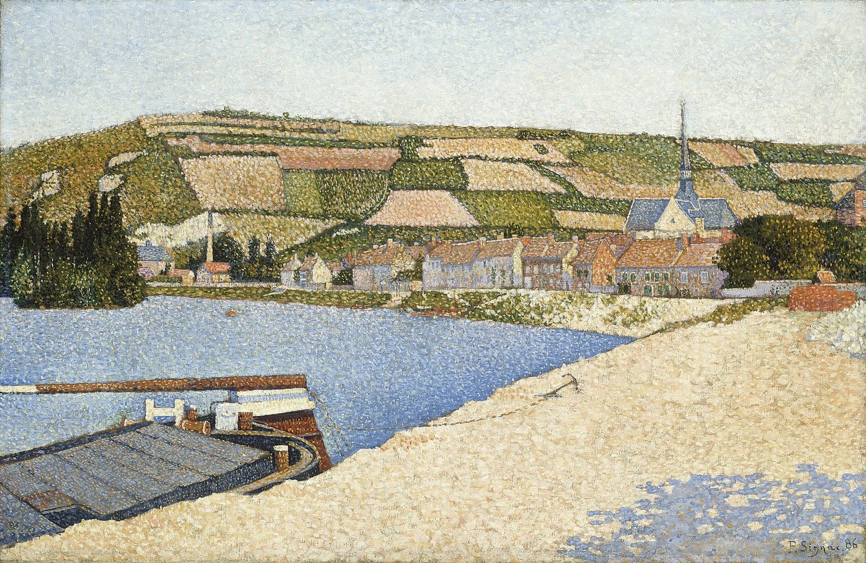 Les Andelys, Aval-part, 1886 alkotó: Paul Signac