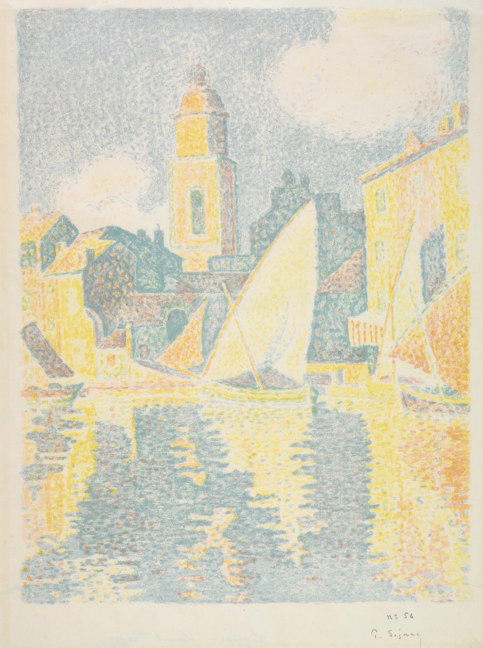 Saint-Tropez: A kikötő, 1897-1898. alkotó: Paul Signac