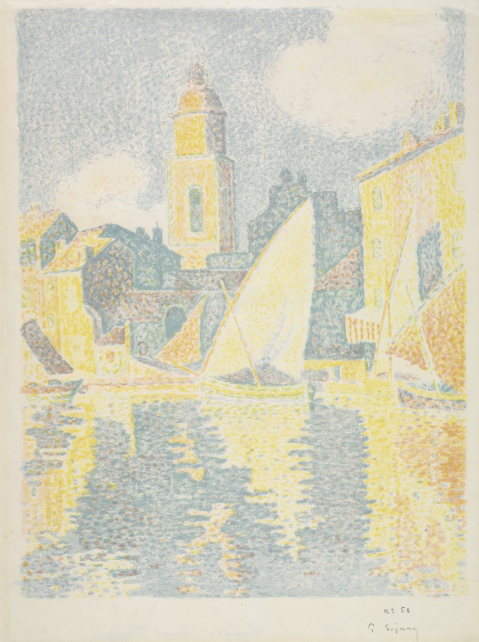 Saint-Tropez: A kikötő, 1897-98 alkotó: Paul Signac