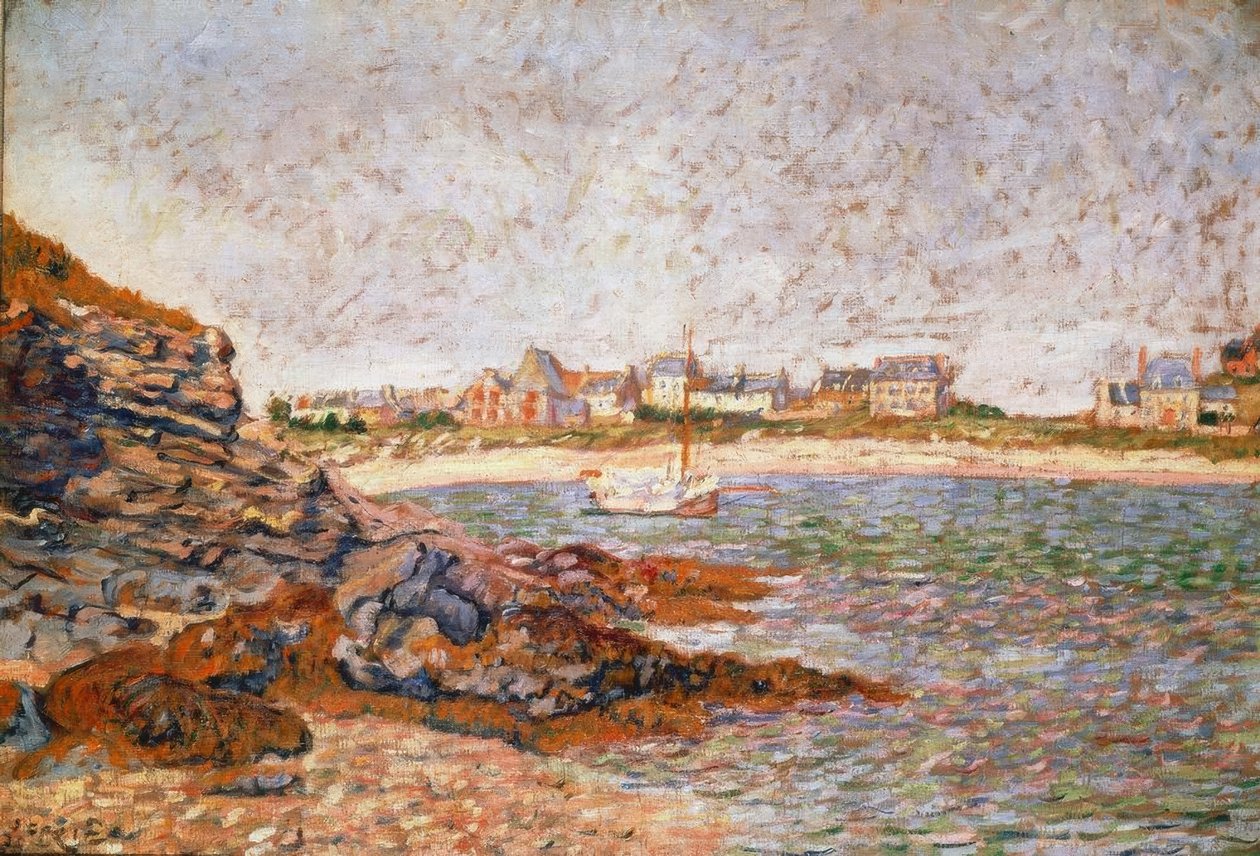 St. Briac, kilátás a kikötőre alkotó: Paul Signac