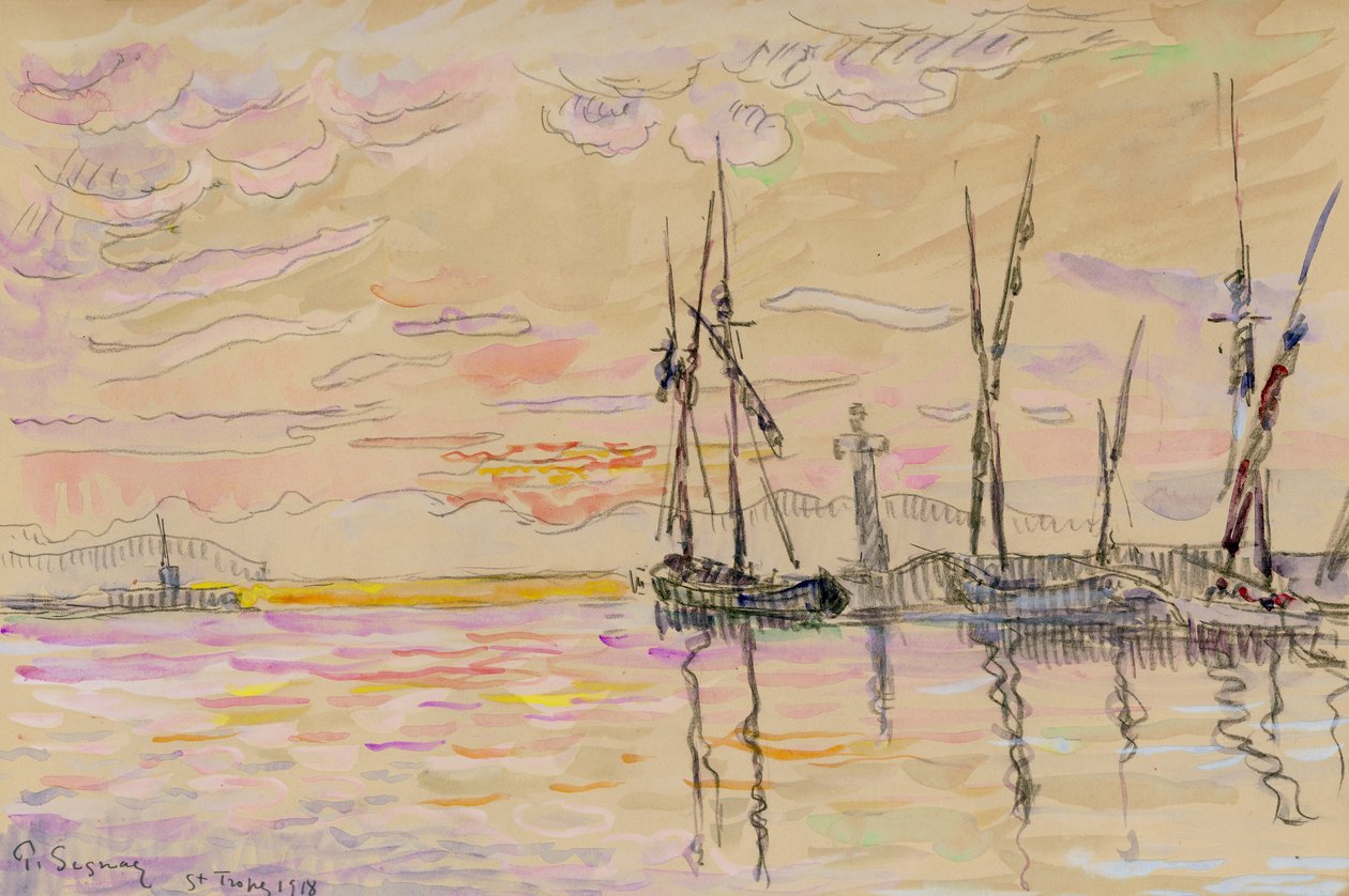 "St Tropez", 1918 alkotó: Paul Signac