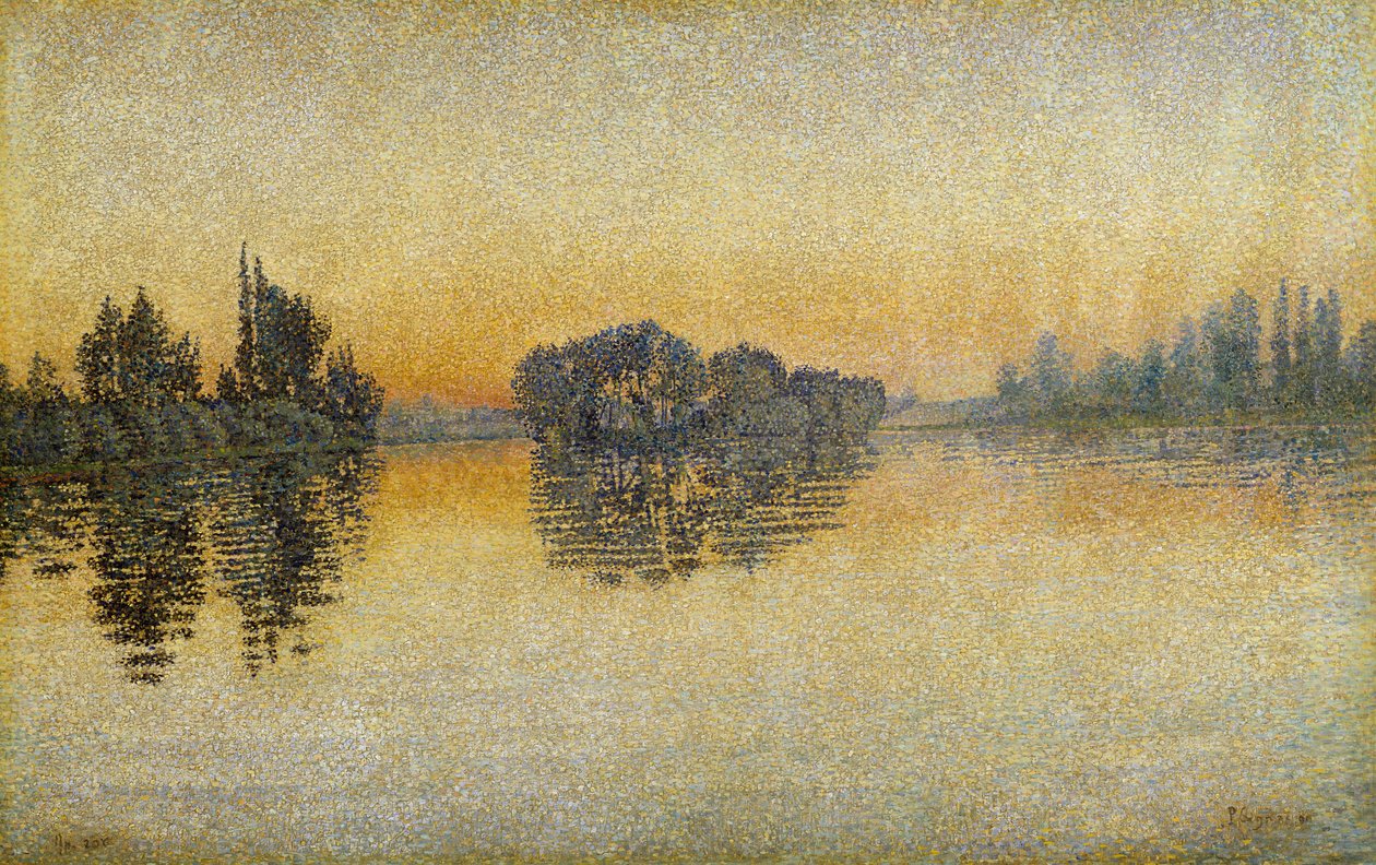 Sunset, Herblay alkotó: Paul Signac