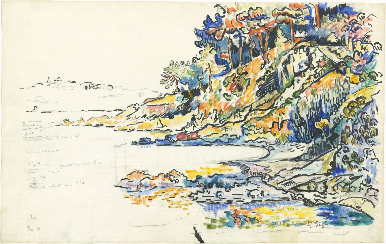 A Calanque Saint-Tropez-ban alkotó: Paul Signac