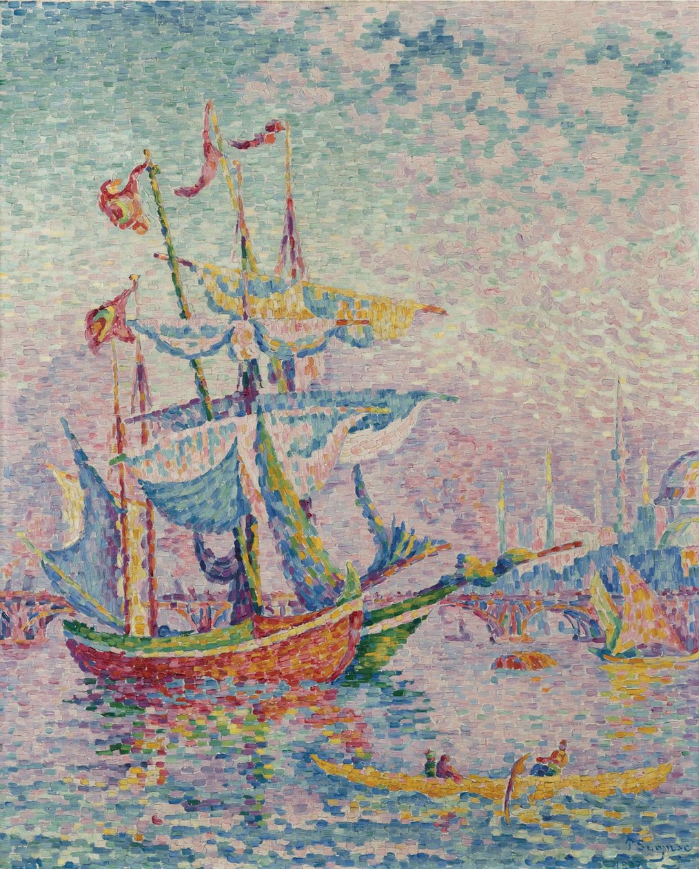 Az Aranyszarv. A híd, 1907 alkotó: Paul Signac