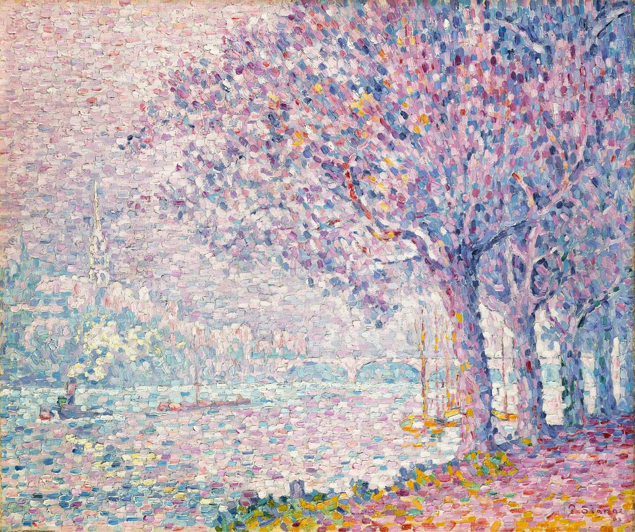 A Szajna St. Cloudnál, 1903 alkotó: Paul Signac